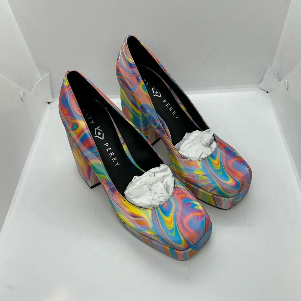 Katy Perry Collections Women's Multicolor Platform Heels Size 7M. NWOT
